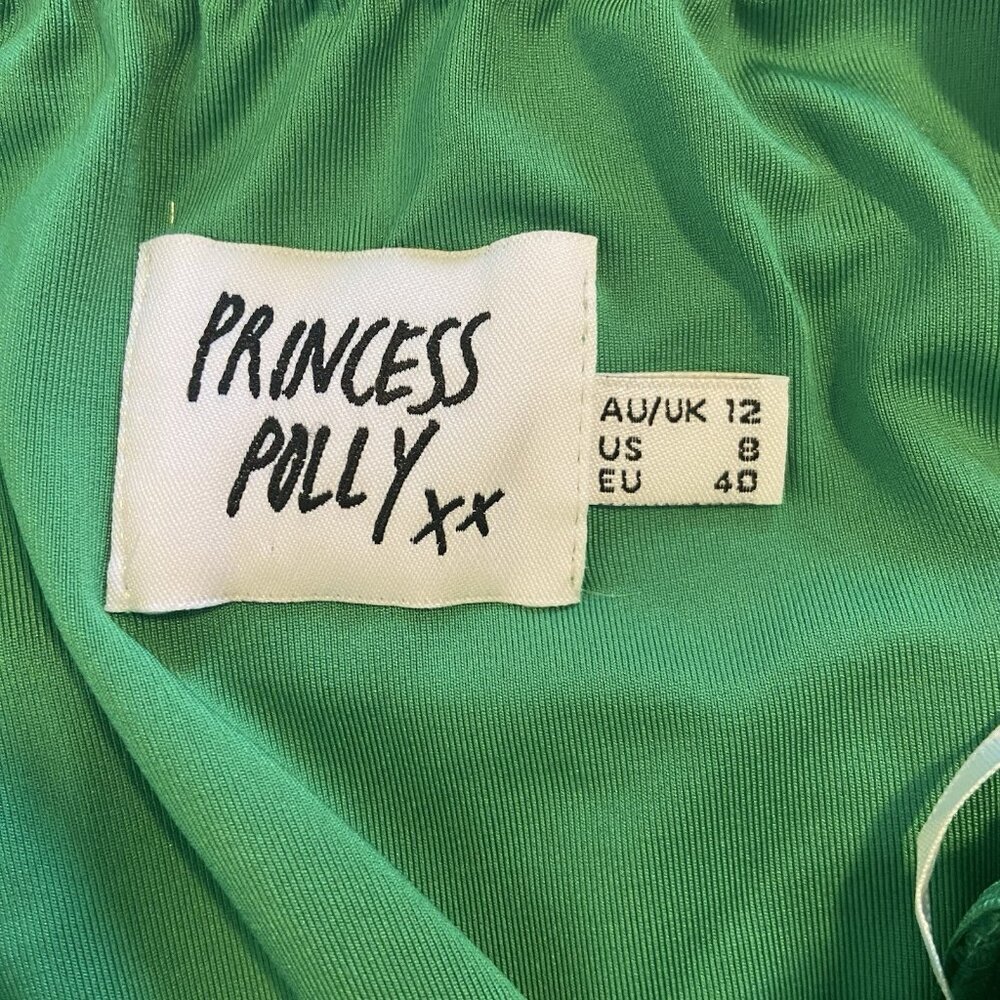 Princess Polly Singing In The Rain Green Mini Dress Size US 8 Bodycon Party Date - Picture 8 of 14